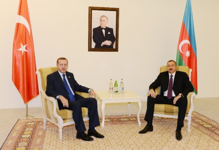 Rencontre du président azerbaïdjanais M. Ilham Aliyev avec Recep Tayyip Erdogan, premier ministre turc