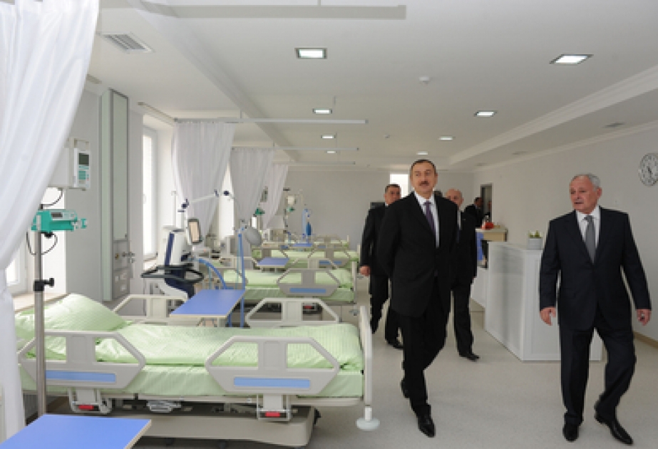 Le président Ilham Aliyev a visité l’Hôpital central de la région de Saatly après la reconstruction