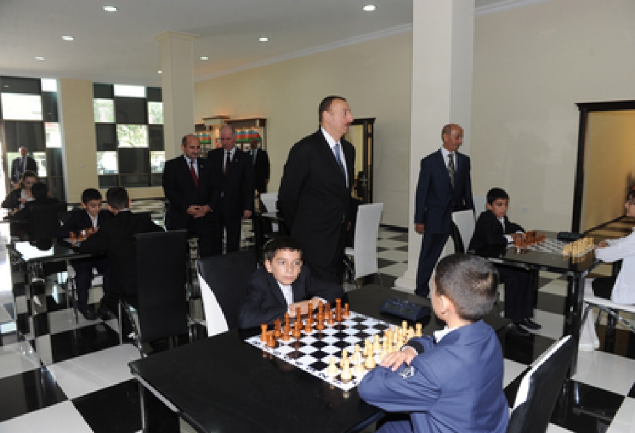 Le président Ilham Aliyev a participé à l’inauguration de l’Ecole d’échecs à Imichli