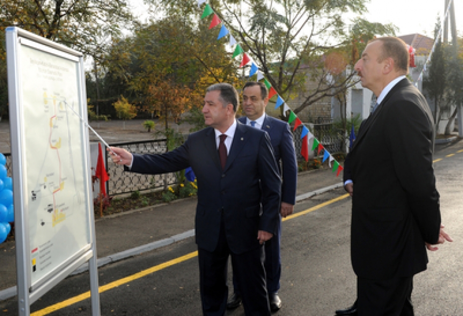Le président Ilham Aliyev a participé à l’ouverture de l’autoroute Beylagan-Kabirli-Baharabad