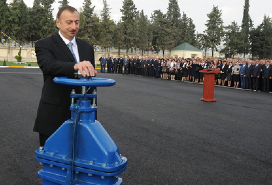Le président Ilham Aliyev a participé à l’inauguration du complexe de réservoirs d’eau à Imichli