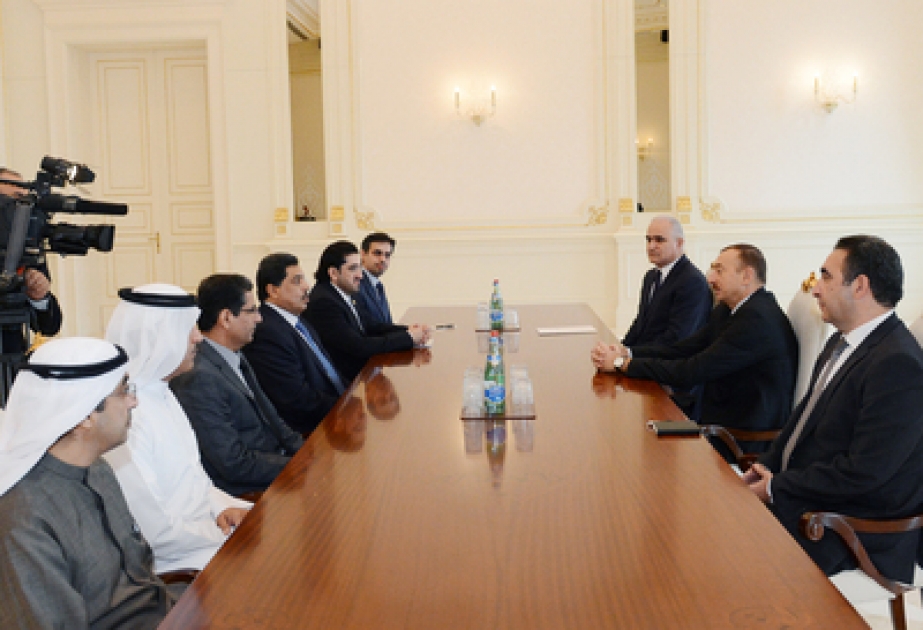 Le président azerbaïdjanais Ilham Aliyev a reçu la délégation conduite par le vice-ministre de l’Economie des E. A. U.