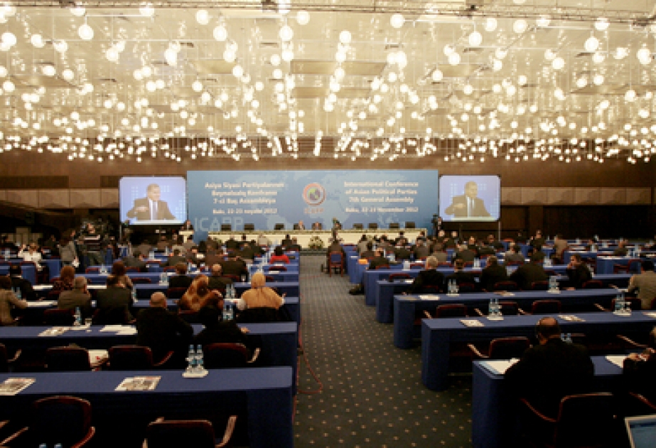 La VIIe Assemblée Générale de la Conférence Internationale des partis politiques asiatiques poursuit son travail à Bakou