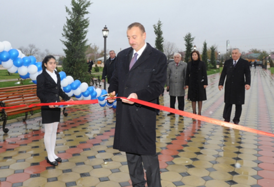 Le président Ilham Aliyev a participé à l’inauguration du Centre de la Jeunesse à Horadiz