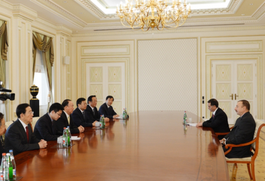 Le président azerbaïdjanais Ilham Aliyev a reçu la délégation conduite par le vice-président du Comité national de la Conférence consultative politique du Peuple chinois