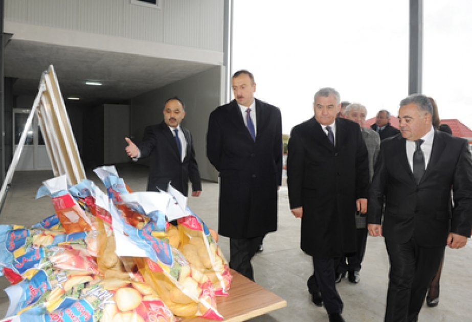 Le président Ilham Aliyev a participé à l’ouverture du complexe d’entrepôts frigorifiques à Fuzouli