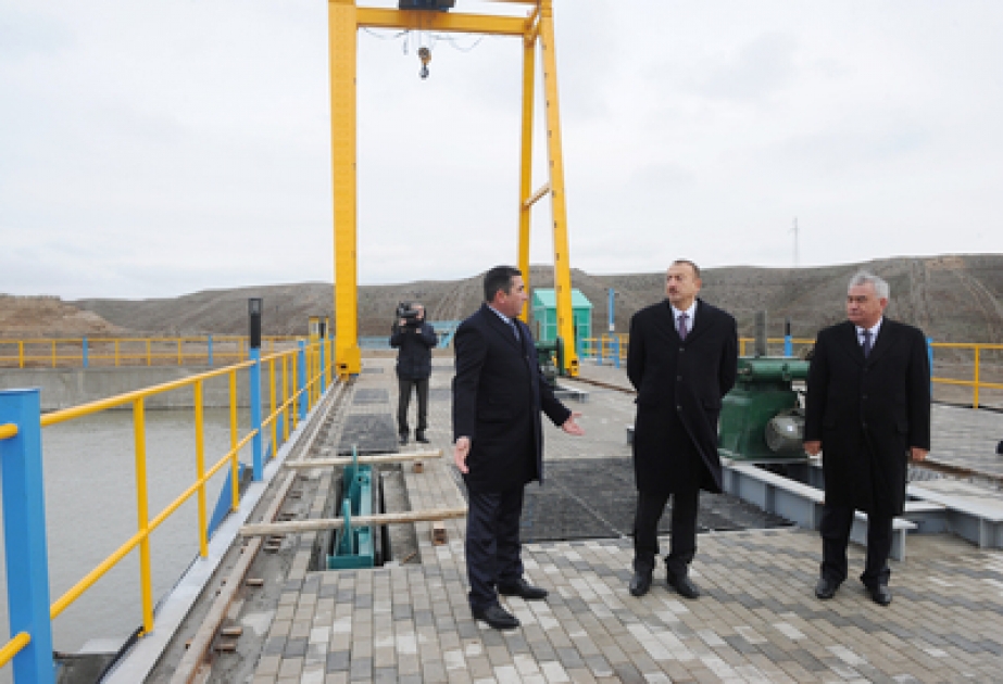 Le président Ilham Aliyev a assisté à l’inauguration de la centrale hydroélectrique de Fuzouli