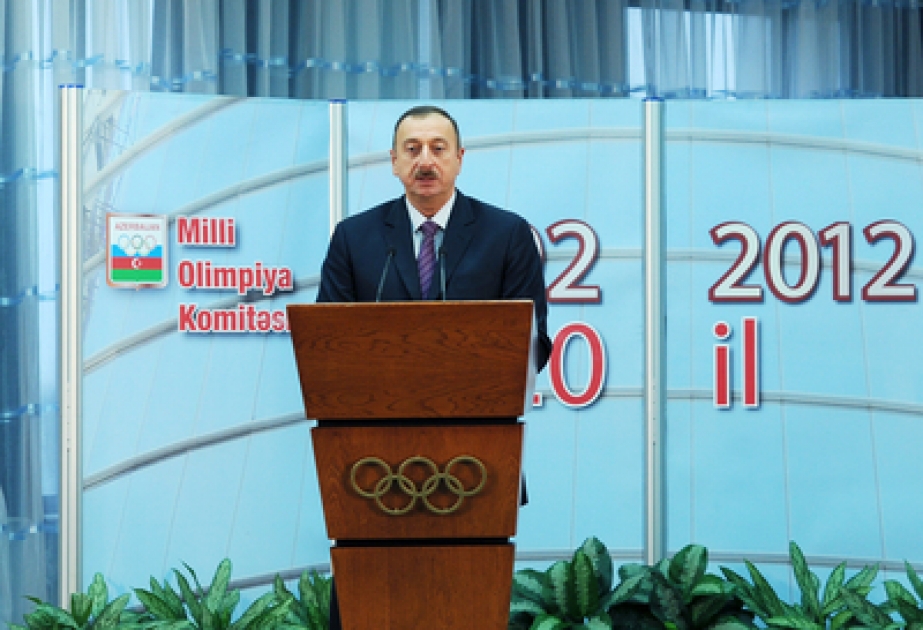 Le Comité national olympique a mis fin à l’an 2012, des prix ont été présentés aux sportifs et aux entraîneursLa cérémonie a été marquée par la présence du président Ilham Aliyev