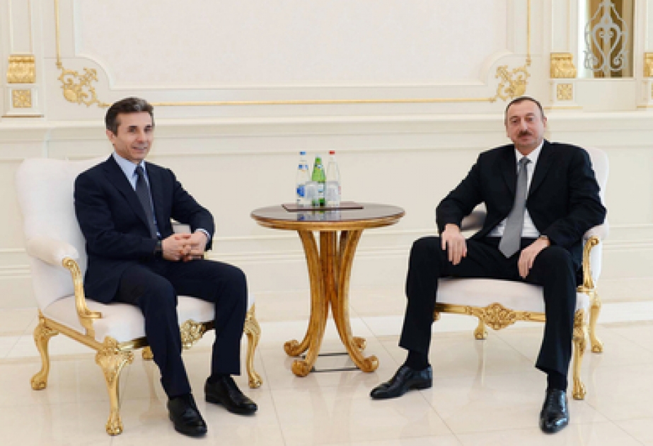 Le président azerbaïdjanais M. Ilham Aliyev a reçu Bidzina Ivanichvili, premier ministre géorgien