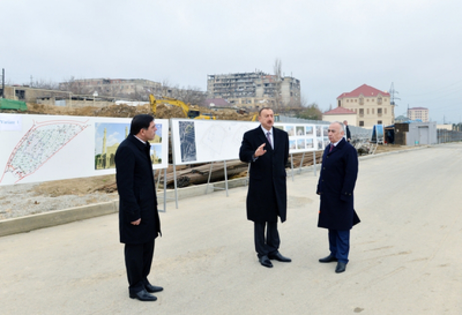 Une mosquée en construction dans l’arrondissement de Binagadi de BakouLe président Ilham Aliyev a pris connaissance du déroulement des travaux de construction dans la mosquée