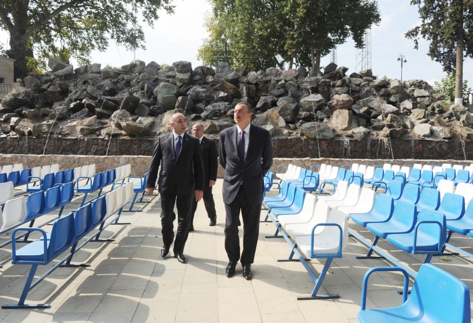 Tərtərdə Heydər Parkı və Heydər Əliyev Mərkəzi yenidənqurmadan sonra açılmışdır