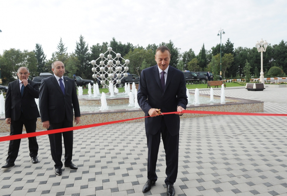 Azərbaycan Prezidenti İlham Əliyev Tərtərdə Gənclər Mərkəzinin açılışında iştirak etmişdir