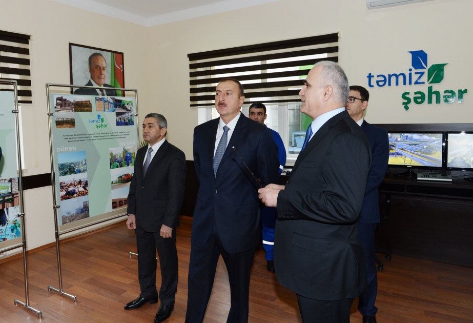 Balaxanıda Bakı bərk məişət tullantılarının yandırılması zavodu istifadəyə verilmişdirPrezident İlham Əliyev açılış mərasimində iştirak etmişdir