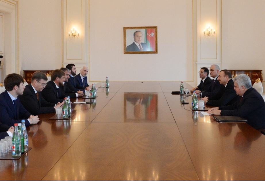 Azərbaycan Prezidenti İlham Əliyev Rusiya Federasiyası Çeçenistan Respublikasının başçısı Ramzan Kadırovun rəhbərlik etdiyi nümayəndə heyətini qəbul etmişdir