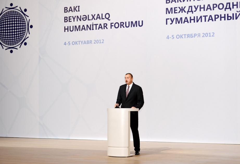 Bakıda İkinci Beynəlxalq Humanitar Forumu keçirilmişdir Azərbaycan Prezidenti İlham Əliyev Forumun açılış mərasimində və plenar iclasında iştirak etmişdir