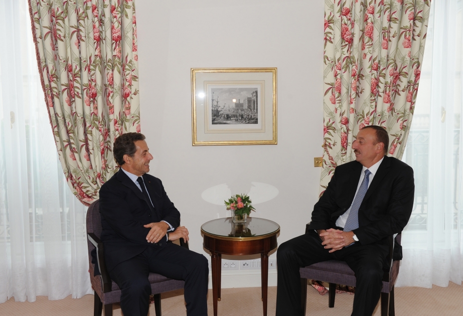 Azərbaycan Prezidenti İlham Əliyevin Fransanın sabiq Prezidenti Nikola Sarkozi ilə görüşü