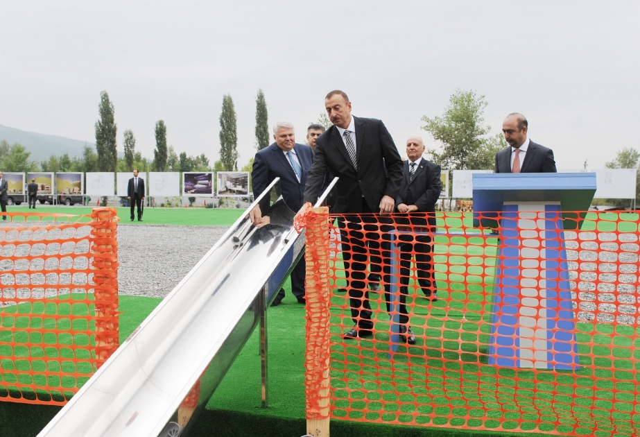 Şəkidə Heydər Əliyev Mərkəzinin təməli qoyulmuşdur