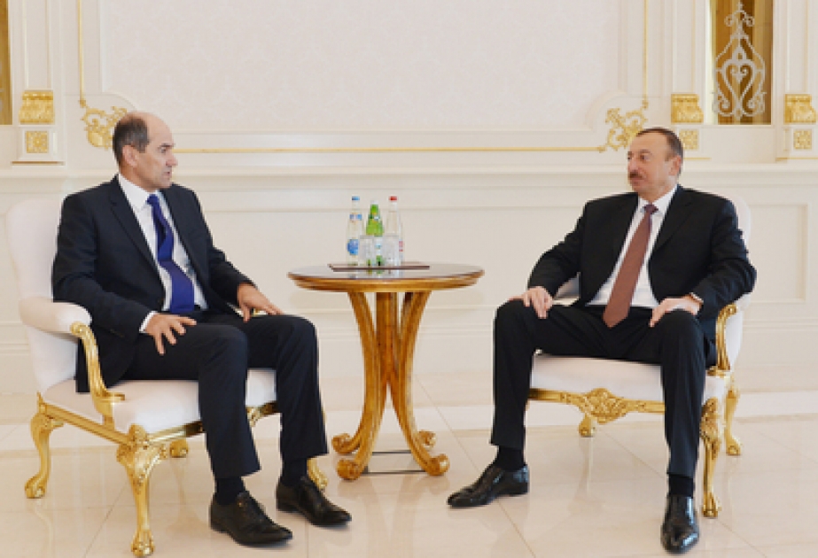 Le président azerbaïdjanais M. Ilham Aliyev a reçu le premier ministre slovène