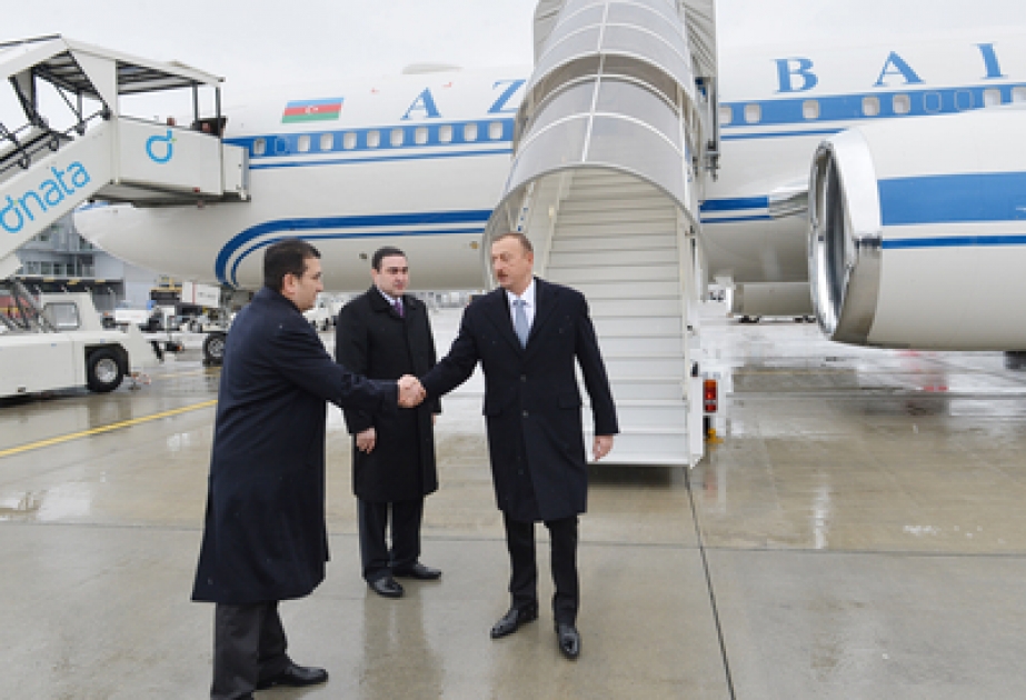 Le président azerbaïdjanais Ilham Aliyev est arrivé en visite d’affaires en Suisse