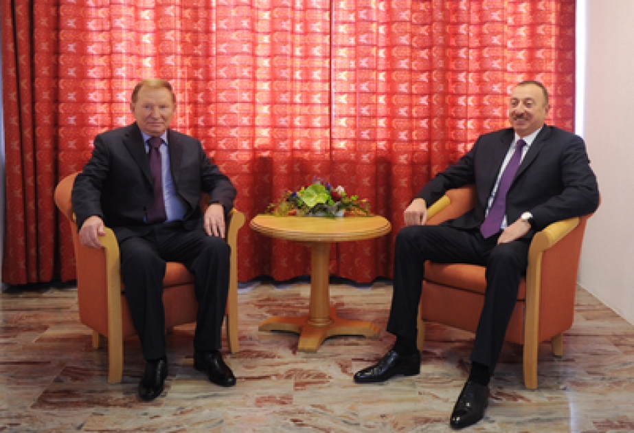 Le président azerbaïdjanais Ilham Aliyev s’est entretenu avec Léonid Koutchma, ancien président ukrainien