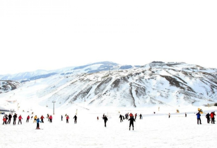 Azerbaijan`s world-class downhill ski resort receives its first tourists