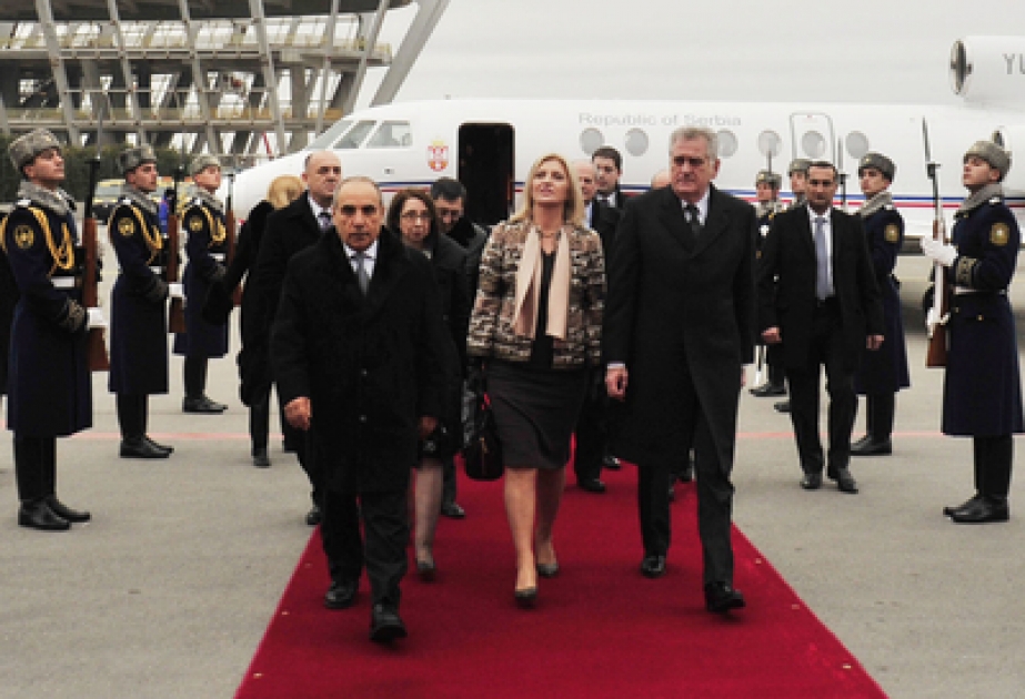Le président serbe Tomislav Nikolic est arrivé en visite officielle en Azerbaïdjan