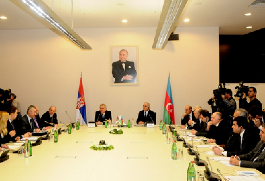 La visite officielle du président serbe M. Tomislav Nikolic, en Azerbaïdjan Rencontre avec les hommes d’affaires azerbaïdjanais
