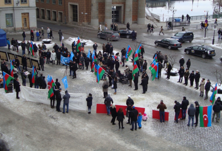 Rally on Khojaly Genocide held in Stockholm