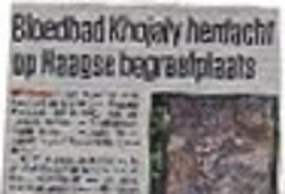Hague-based newspaper publishes article about Khojaly massacre