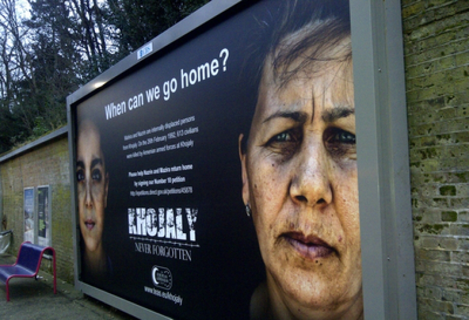 Britaniyada Xocalı soyqırımı ilə əlaqədar plakat kampaniyası başlamışdır