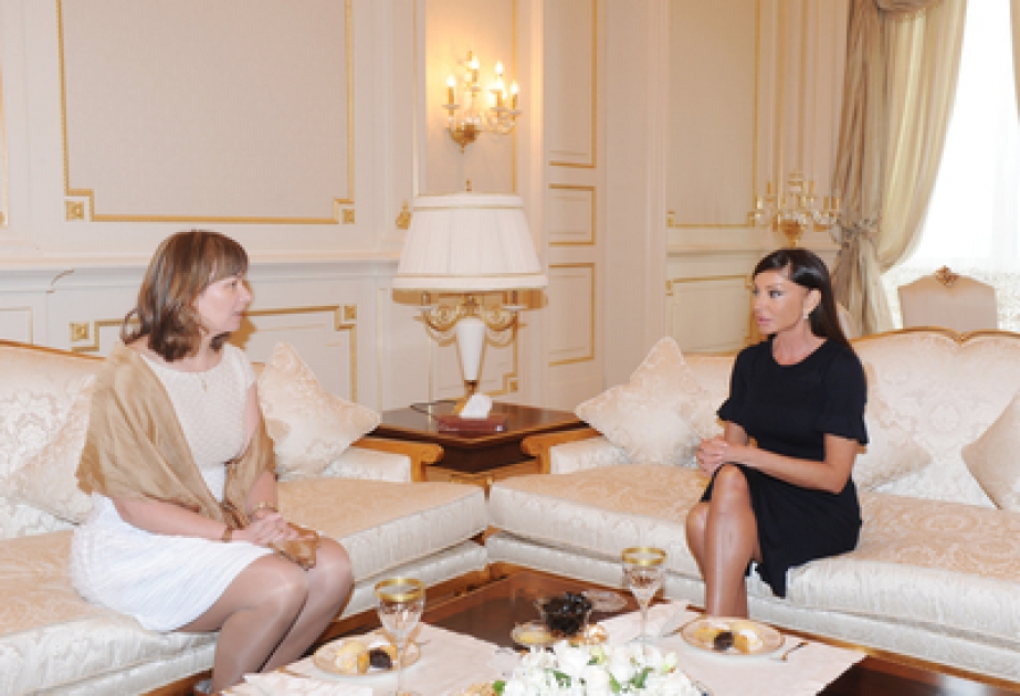 Une rencontre entre Mme Mehriban Aliyeva, première dame d’Azerbaïdjan et Mme Sandra Elisabeth Roelofs, première dame de Géorgie
