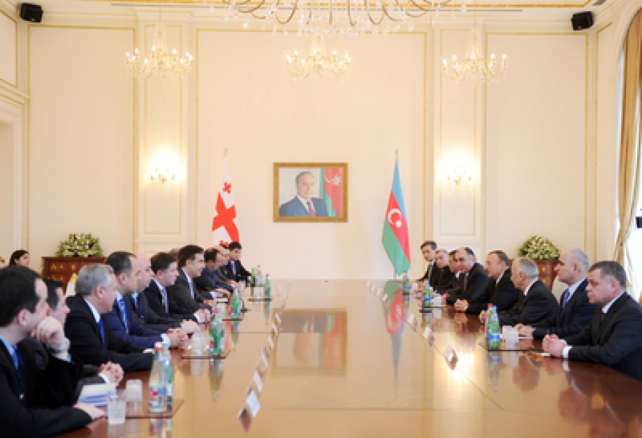 Rencontre des présidents azerbaïdjanais et géorgien avec la participation des délégations