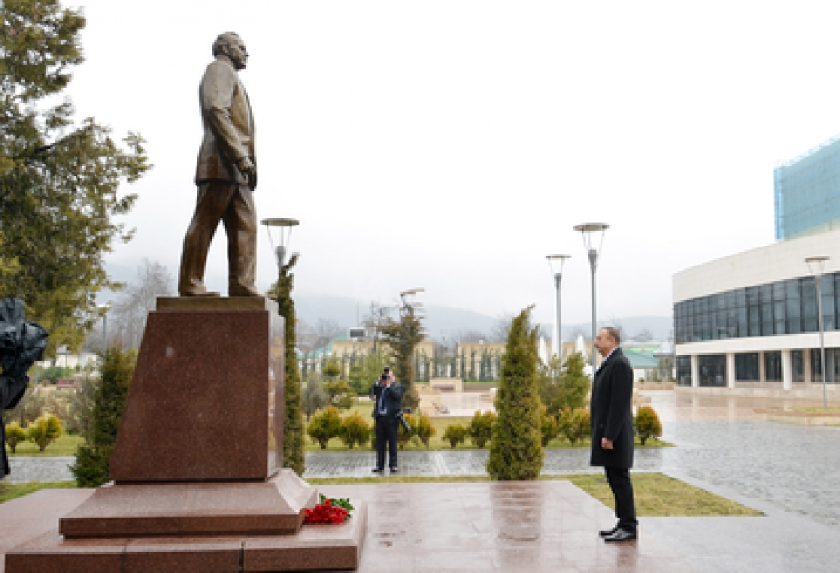 Le président azerbaïdjanais Ilham Aliyev est arrivé en visite à Gabala