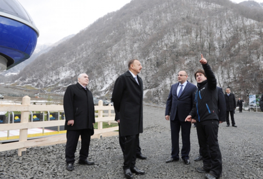 Le président Ilham Aliyev a pris connaissance de la construction de la station de ski alpin été -hiver «Tufan» à Gabala