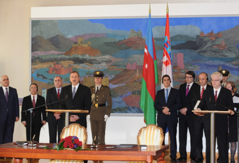 Les présidents azerbaïdjanais et croate ont tenu une conférence de presse