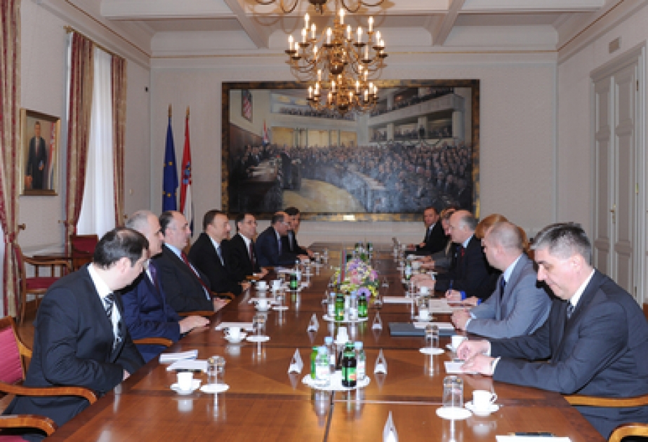 Le président azerbaïdjanais M. Ilham Aliyev a rencontré M. Josip Leko, président du parlement de Croatie