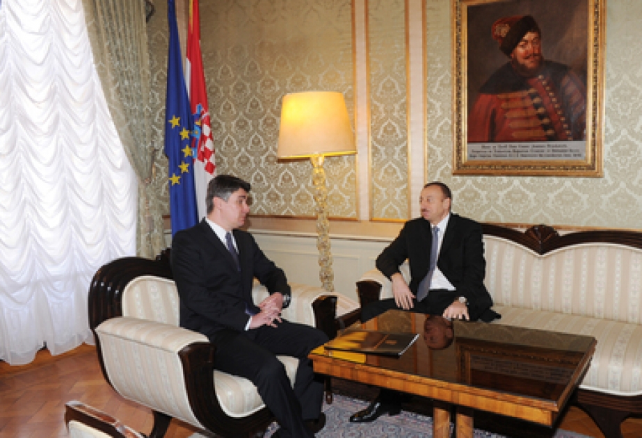 Le président azerbaïdjanais Ilham Aliyev a rencontré le Premier ministre croate Zoran Milanovic
