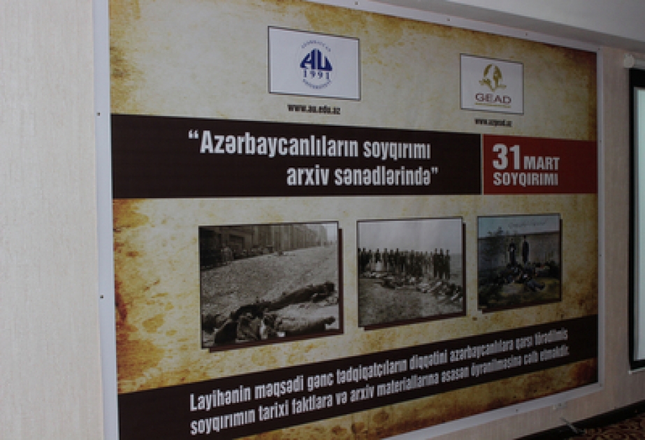 “Azərbaycanlıların soyqırımı arxiv sənədlərində” mövzusunda I beynəlxalq elmi konfrans keçirilmişdir