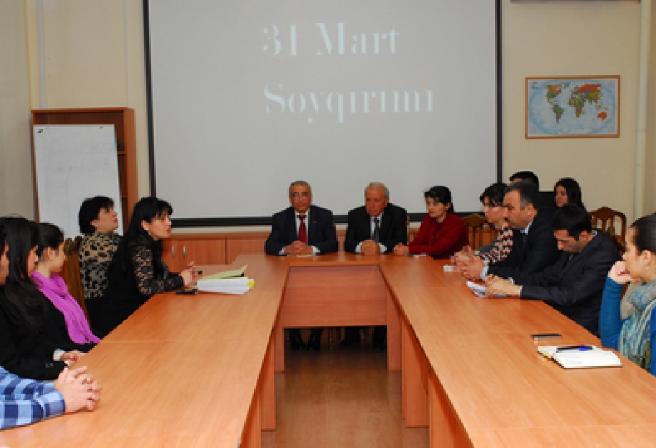 Azərbaycan Dillər Universitetində “31 mart soyqırımı beynəlxalq aləmdə” mövzusunda tədbir keçirilmişdir