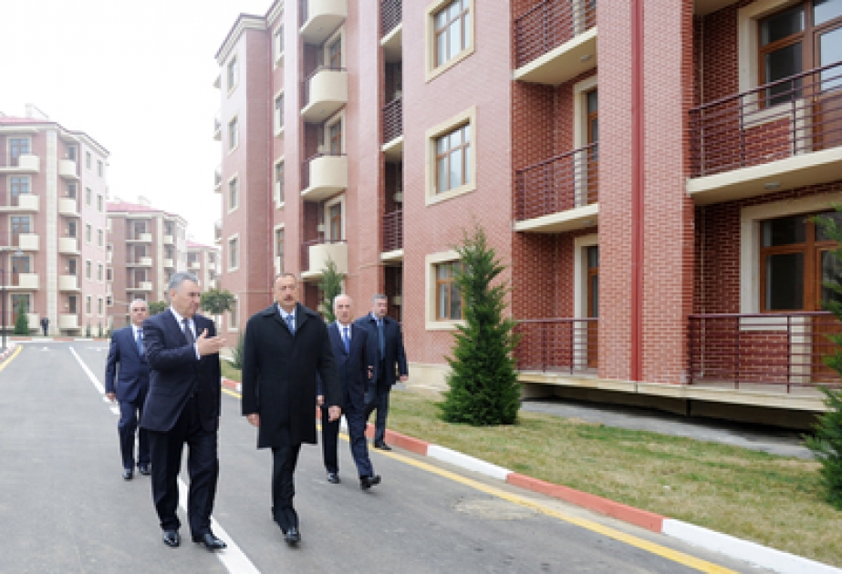 Le nouveau quartier aménagé pour 760 familles déplacées au bourg de Massazyr de l’arrondissement d’Abchéron a été mis en serviceLe cérémonie inaugurale a été marquée par la présence du président azerbaïdjanais Ilham Aliyev