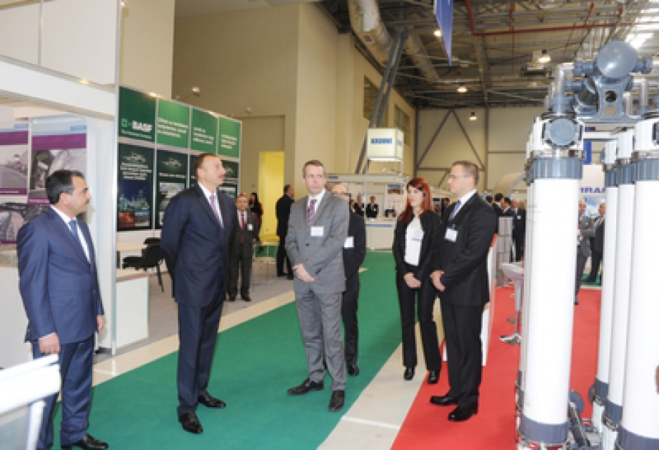 Le président M. Ilham Aliyev a visité l’Exposition internationale caspienne sur “les technolodies pour le traitement de l’eau et la potabilisation” (CATEF- 2013) VIDEO