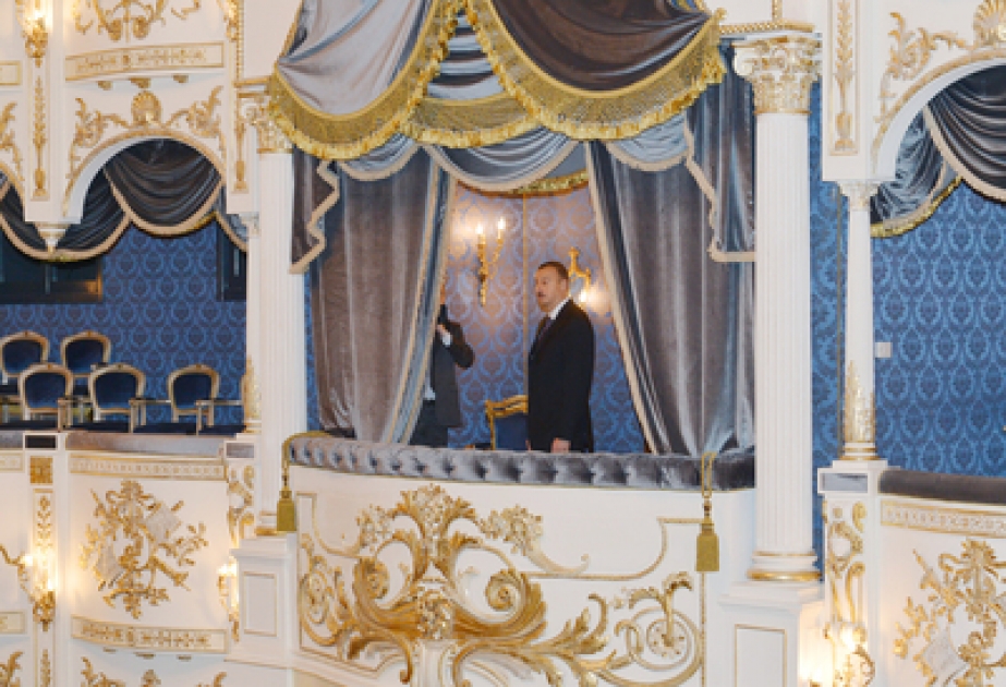 La mise en service du bâtiment du Théâtre musical d’Etat d’Azerbaïdjan suite aux travaux de restauration et de reconstruction Le président Ilham Aliyev a assisté à la cérémonie officielle d’ouverture VIDEO