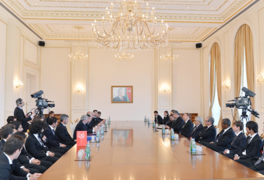 Le président azerbaïdjanais Ilham Aliyev a reçu l’équipe de l’Atletico Madrid
