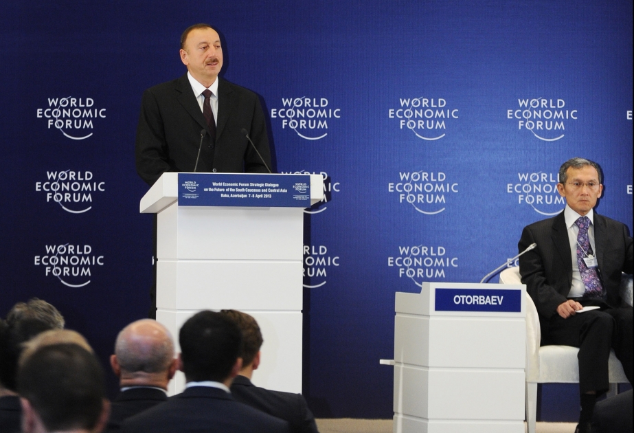 Bakıda “Cənubi Qafqazın və Mərkəzi Asiyanın gələcəyi ilə bağlı strateji dialoq” mövzusunda Dünya İqtisadi Forumu (Davos Forumu) keçirilmişdirAzərbaycan Prezidenti İlham Əliyev Forumun açılışında iştirak etmişdir VIDEO