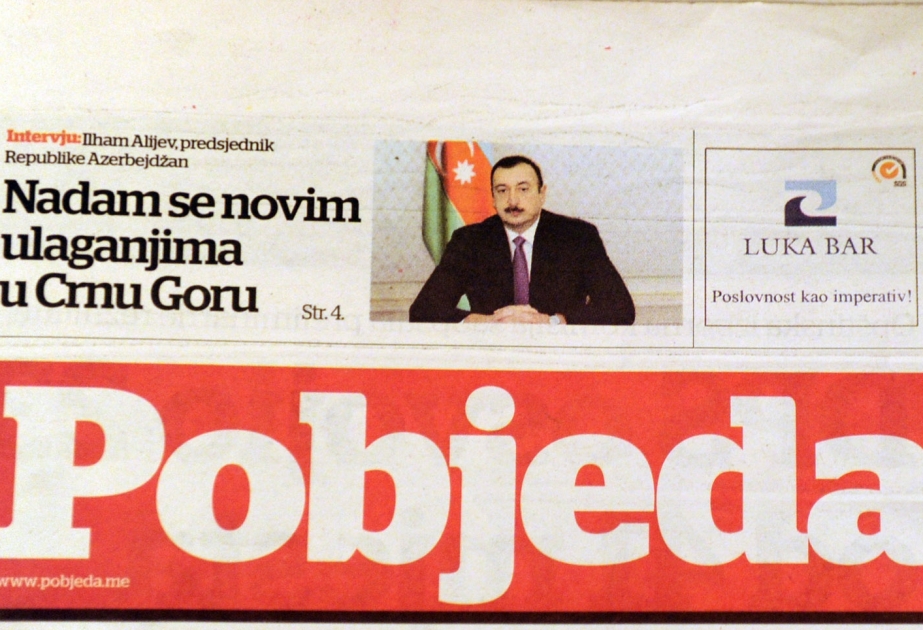 Azərbaycan Prezidenti İlham Əliyevin Monteneqronun “Pobjeda” qəzetinə müsahibəsi