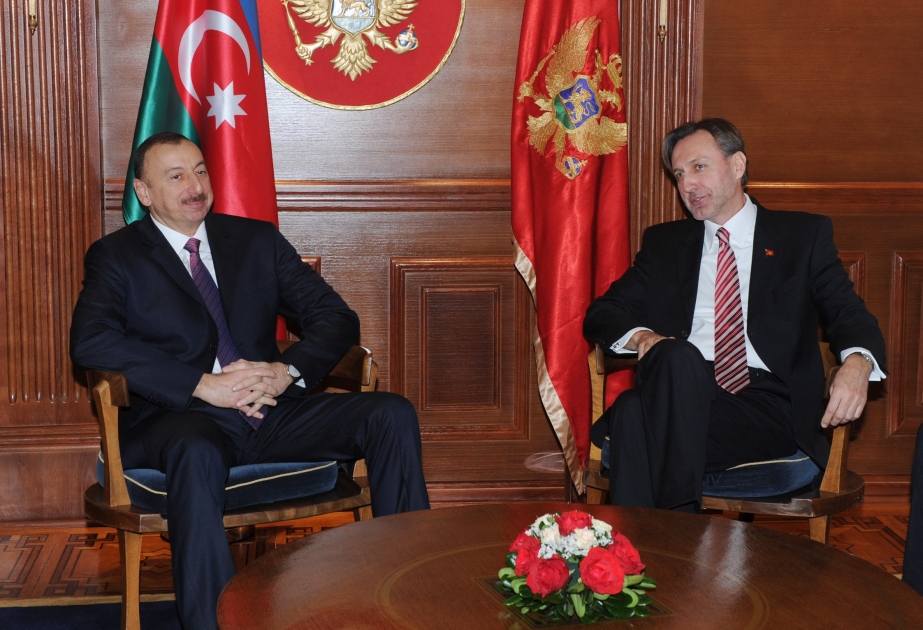 Azərbaycan Prezidenti İlham Əliyev Monteneqro parlamentinin sədri Ranko Krivokapiç ilə görüşmüşdür