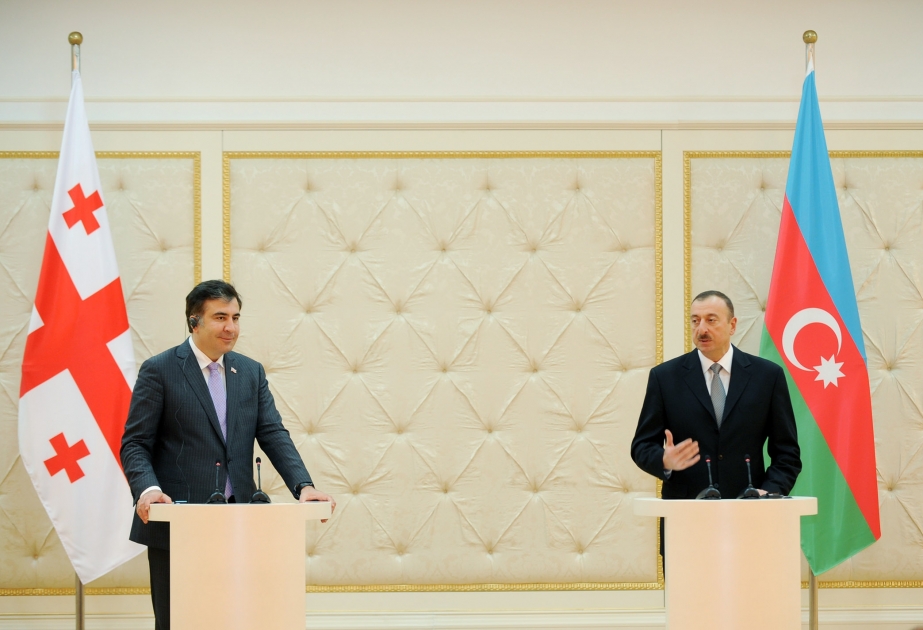 Azərbaycan və Gürcüstan prezidentləri mətbuata bəyanatlarla çıxış etmişlər