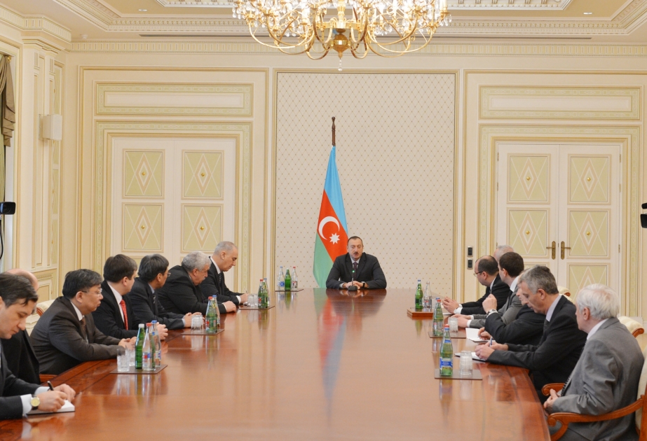 Azərbaycan Prezidenti İlham Əliyev MDB Dövlət İnformasiya Agentlikləri Rəhbərləri Şurasının XVI iclasının iştirakçılarını qəbul etmişdir