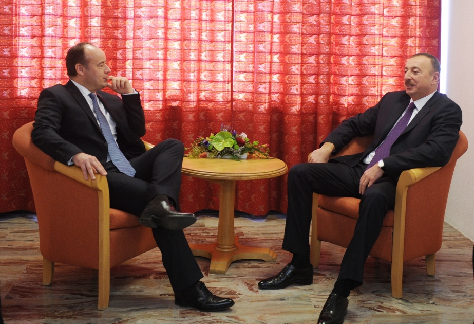 Prezident İlham Əliyevin “Thales Alenia Spase” şirkətinin prezidenti Jan-Lö Qalle ilə görüşü