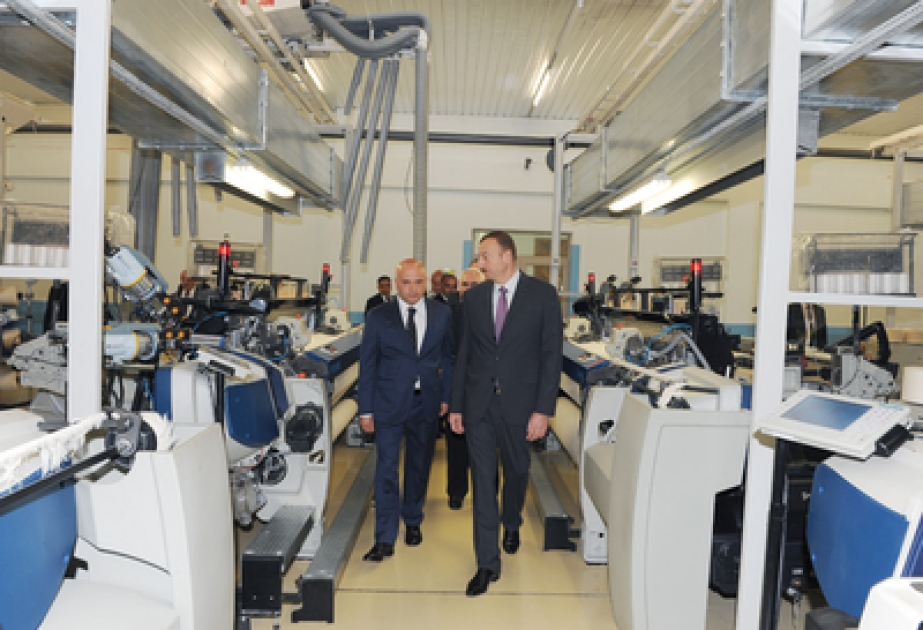 Le président Ilham Aliyev a participé à la cérémonie d’ouverture du textile “Gilan” à Soumgaït VIDEO
